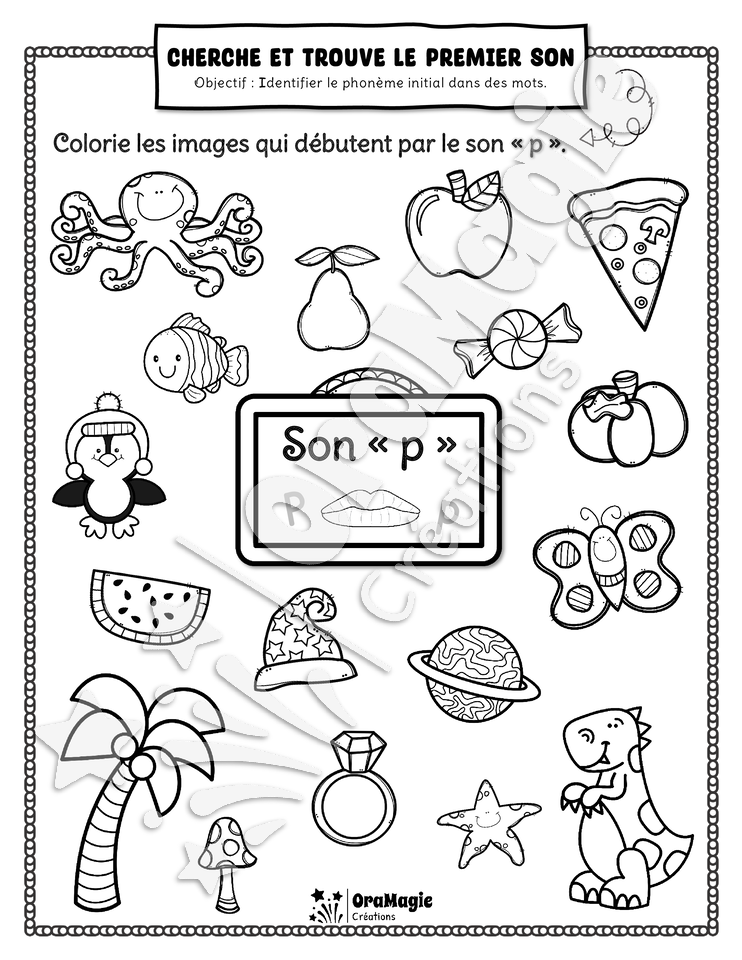 Cherche et trouve NB - Identification phonème initial - Son -p- 3$.pdf
