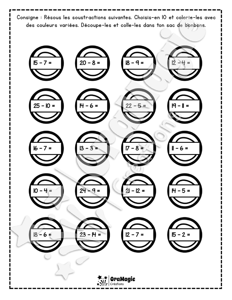 Bonbons soustractions