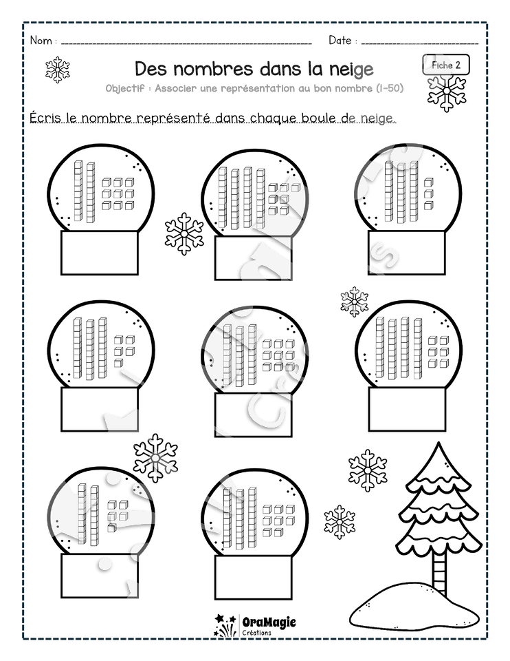 Des nombres dans la neige 1-50 - Représentation des nombres en multibase
