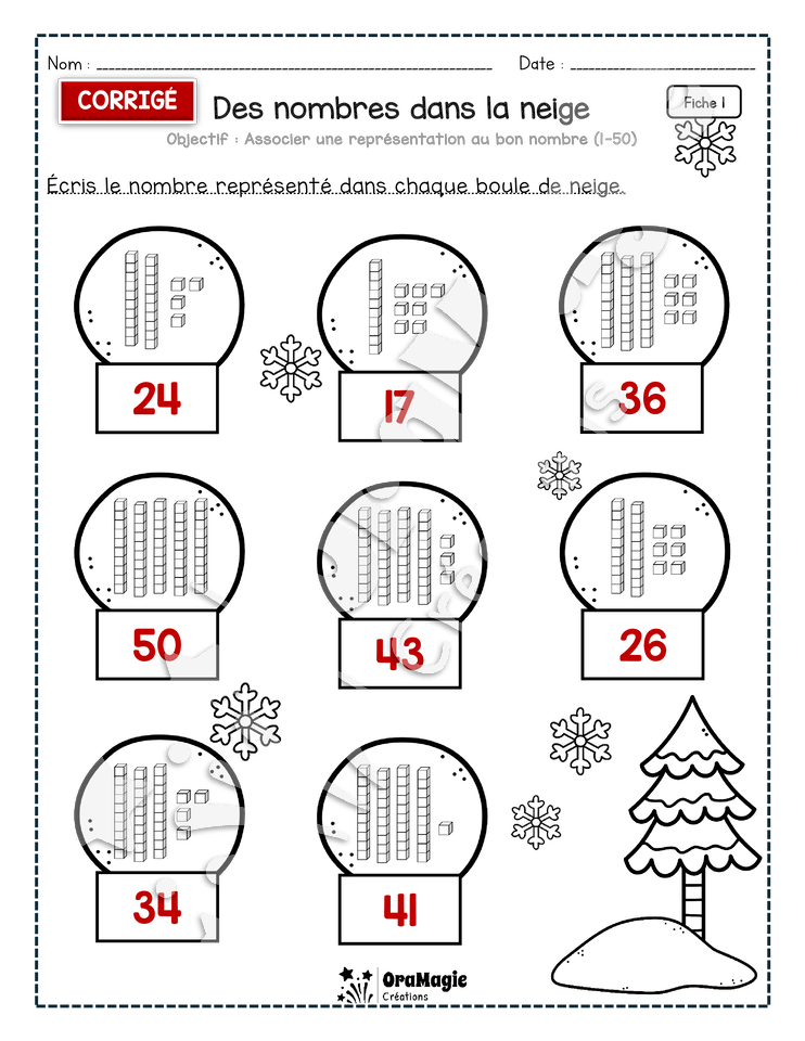 Des nombres dans la neige 1-50 - Représentation des nombres en multibase