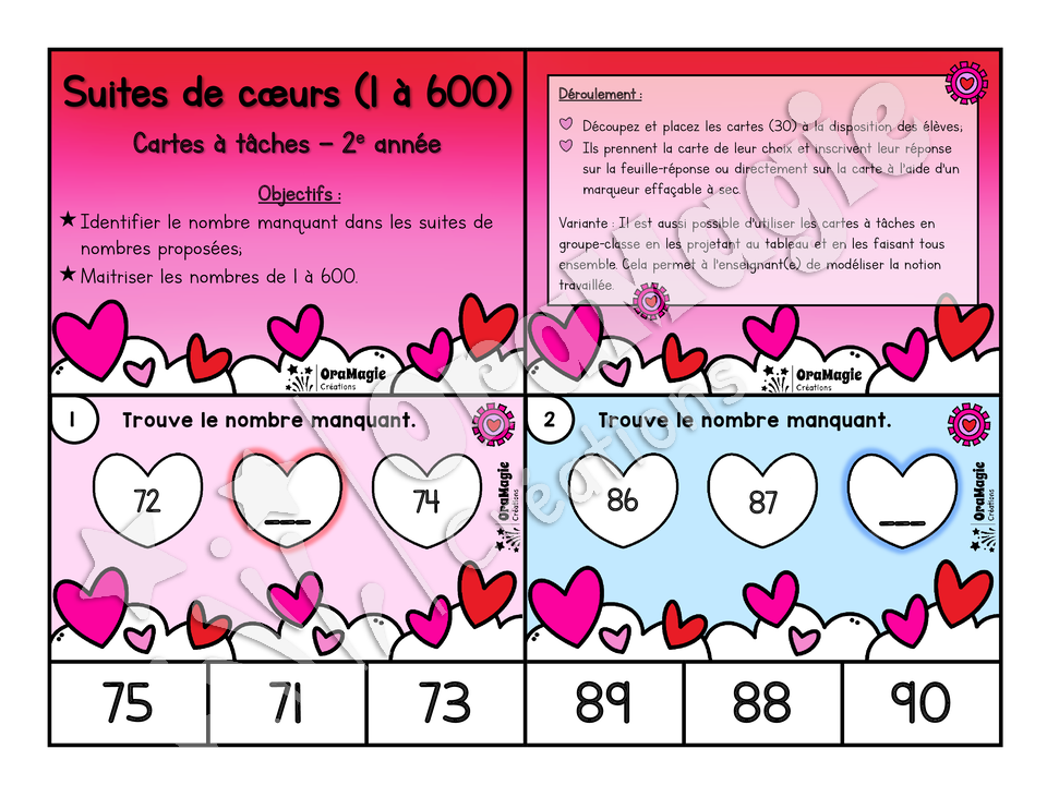 Cartes à tâches - Suites de coeurs - 2e année - 5$.pdf