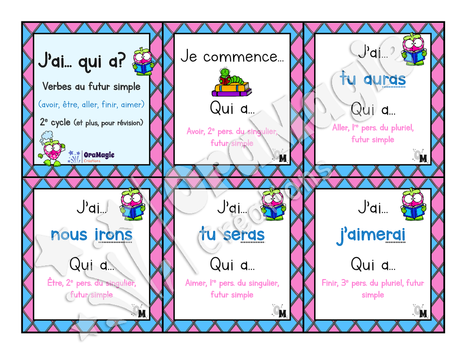 J_ai... qui a - Verbes futur simple avoir, être, aller, finir, aimer - 2e cycle.pdf