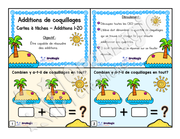 Cartes à tâches - Les additions 0 à 20 - Additions de coquillages - Préscolaire et 1er cycle - Mathématiques - 5$.pdf