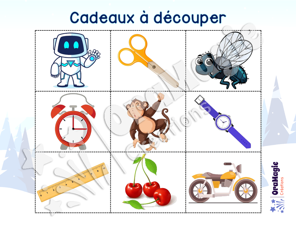 Des cadeaux pour les animaux - Identification du phonème initial