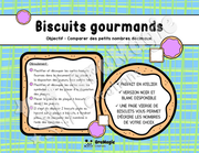 Biscuits gourmands - Comparaison de petits nombres décimaux - 3e année - 3$.pdf