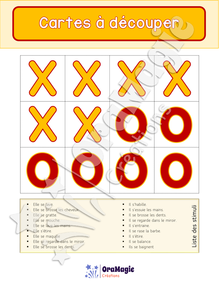 Tic-tac-toe de la forme pronominale