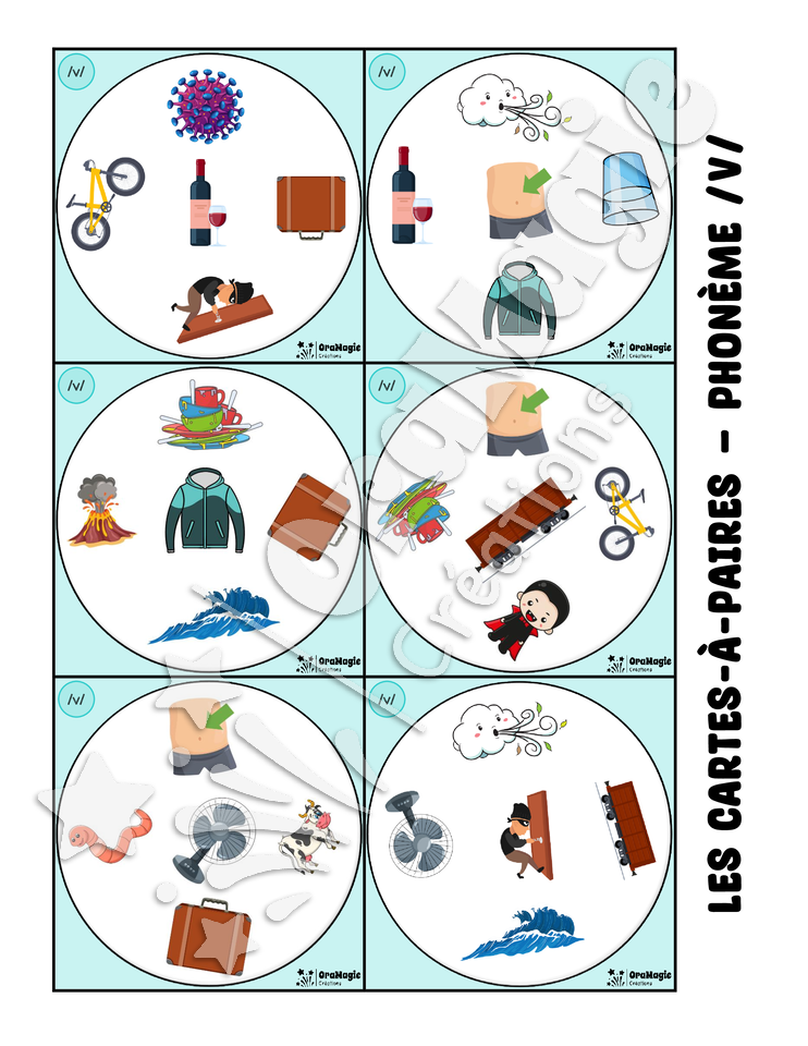 Les cartes-à-paires - Phonologie -v- initial