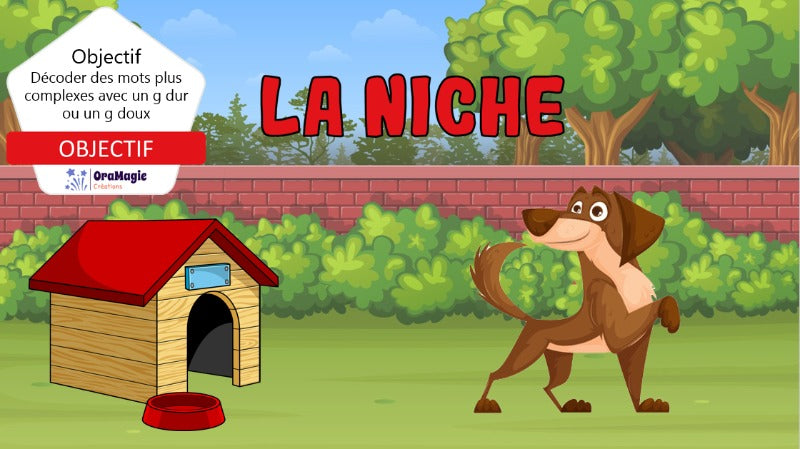 La niche - Décodage mots g dur vs g doux plus complexes