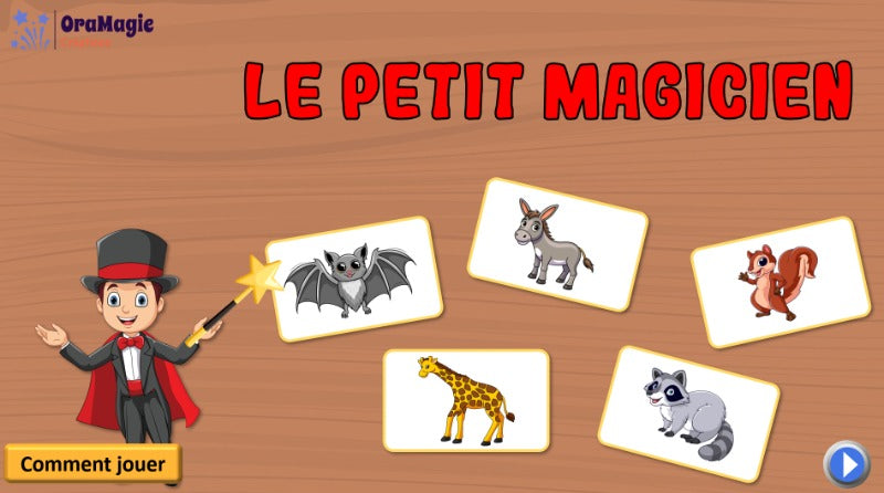 Le petit magicien - Vocabulaire animaux et mémoire visuelle