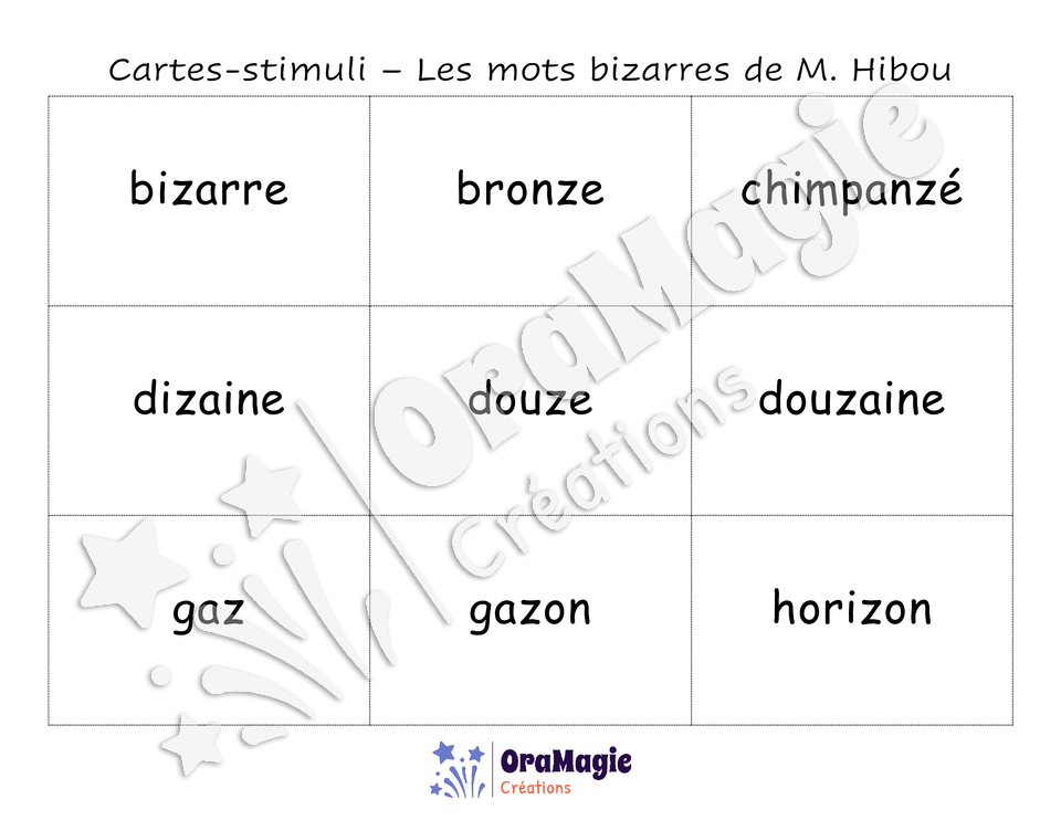 Confusions S-Z - Niveau 5 - Les mots bizarres de Monsieur Hibou