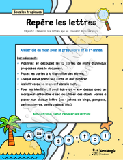 Repère les lettres sous les tropiques - Atelier alphabet - Préscolaire 1re année - 3$.pdf