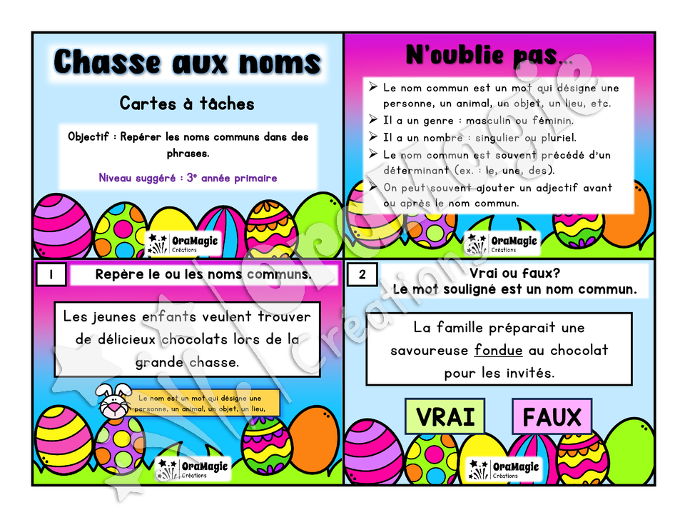 Cartes à tâches - Chasse aux noms - 3e année.pdf