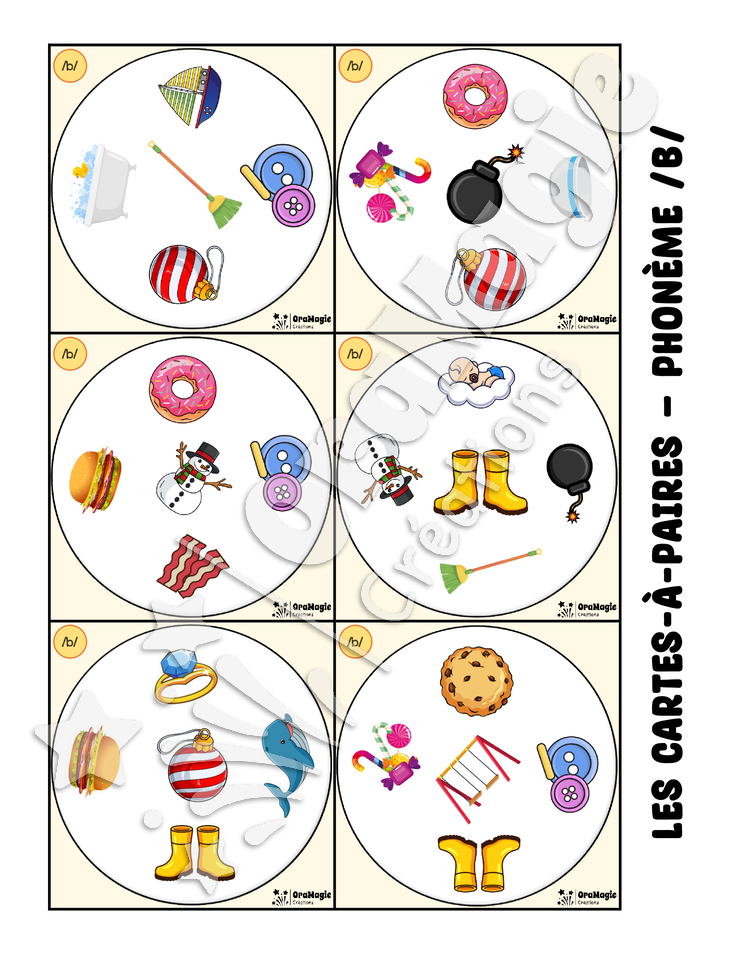 Les cartes-à-paires - Phonologie -b- initial