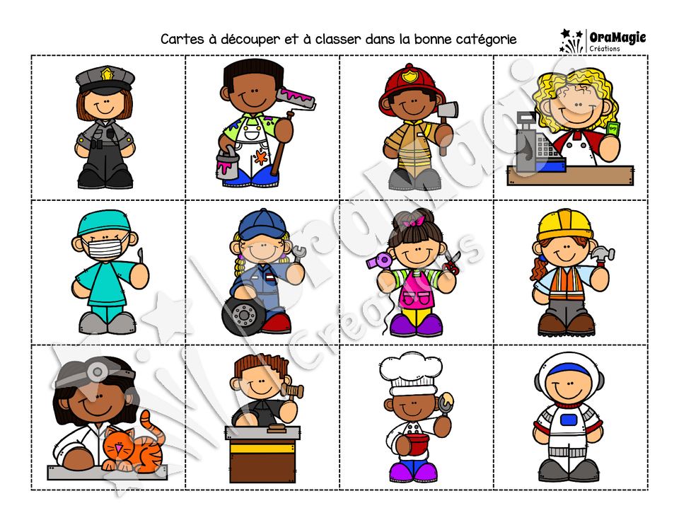 Catégorie en images - Les métiers