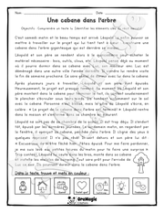 Compréhension de lecture et du récit - 3e année - Une cabane dans l_arbre.pdf