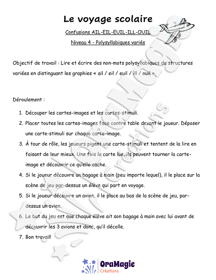 Confusions ail-eil-euil-ill-ouil - Niveau 4 - Le voyage scolaire.pdf