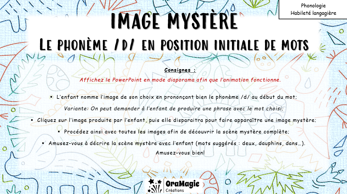 PPT Phonème -d- position initiale - Image cachée - Lecture seule.pptx
