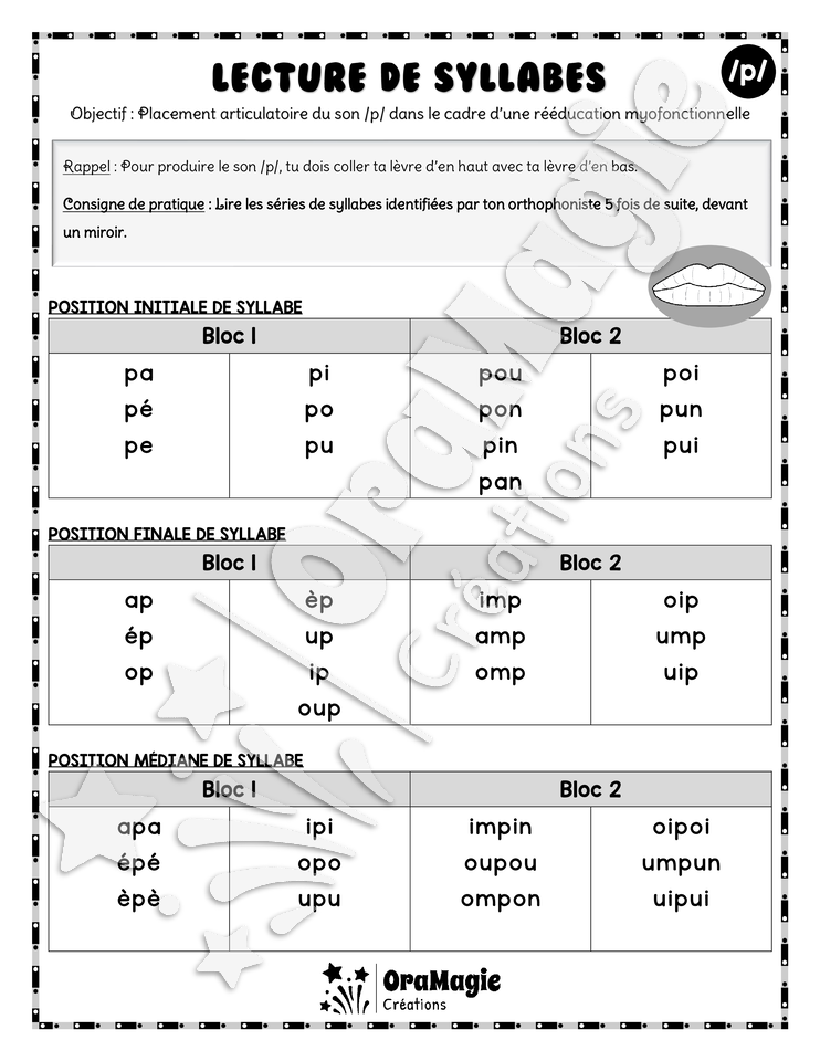 Lecture de syllabes - Placement son -p- TOM.pdf