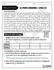 Défi grammaire - La porte derrière l'armoire - 5e et 6e année.pdf