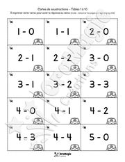 Cartes de soustractions avec réponse au verso - Tables 1 à 10 - 1er cycle - 4$.pdf