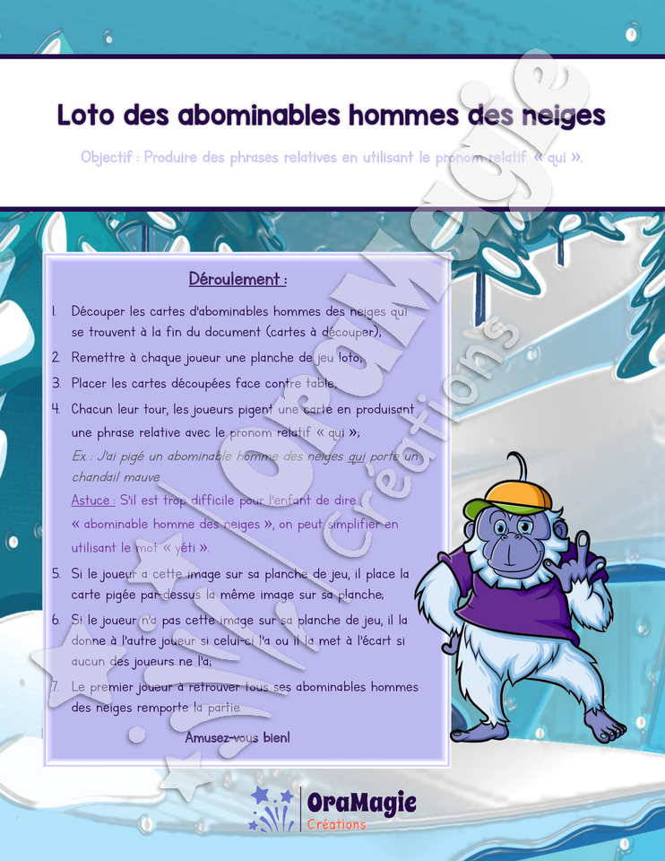 Abominales hommes des neiges - Produire des phrases relatives.pdf