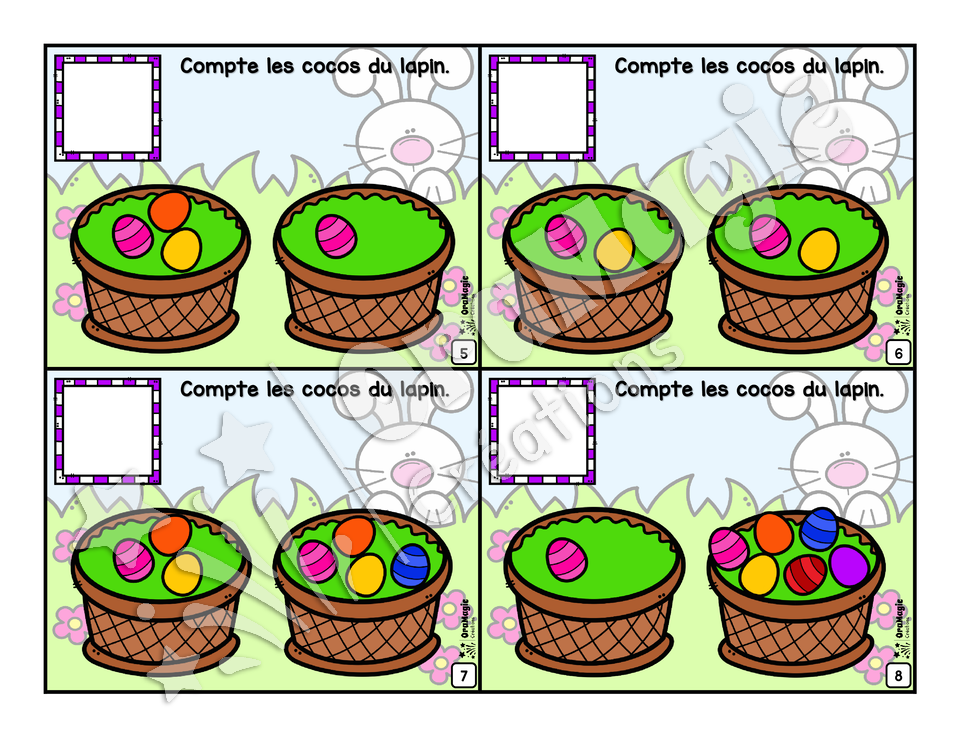 Les cocos du lapin - Dénombrement 1-20
