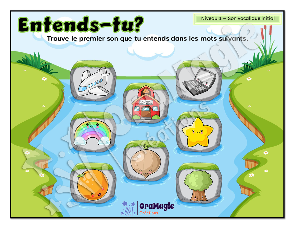 Entends-tu - Identification du phonème initial de mots