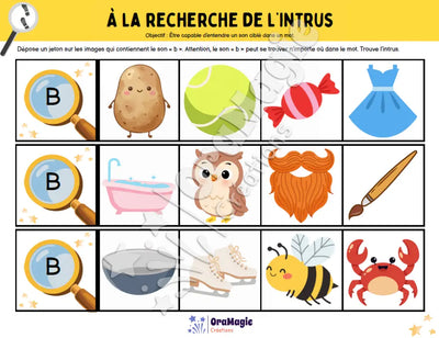 À la recherche de l'intrus - Identifier le son -b- dans des mots