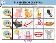 À la recherche de l’intrus - Identifier le son -ch- dans des mots - Produit numérique