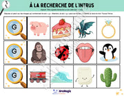 À la recherche de l’intrus - Identifier le son g dans des mots - Produit numérique