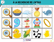 À la recherche de l’intrus - Identifier le son n dans des mots - Produit numérique