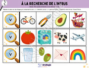 À la recherche de l’intrus - Identifier le son v dans des mots - Produit numérique