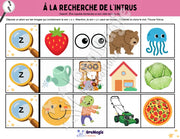 À la recherche de l’intrus - Identifier le son z dans des mots - Produit numérique