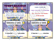 Cartes à tâches - Temps magique - Conversions des unités de temps - 3e cycle - 5$.pdf