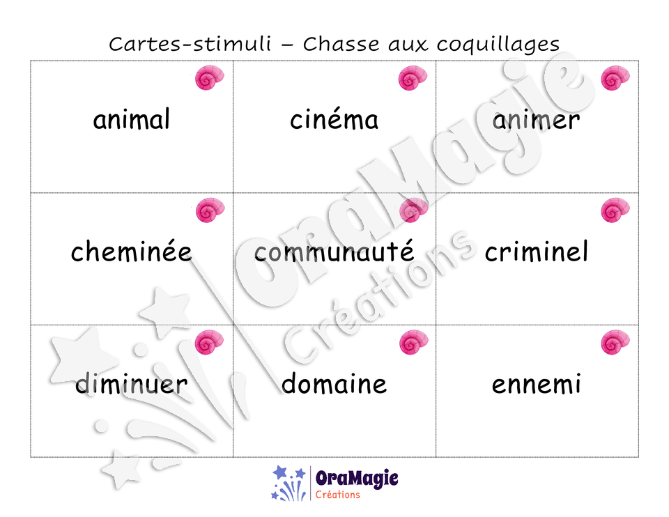 Confusions M-N - Niveau 5 - Chasse aux coquillages