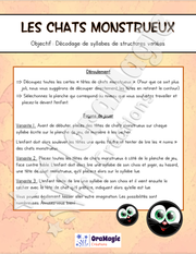 Les chats monstrueux - Décodage syllabes CV-CCV-CVC - 1re année.pdf