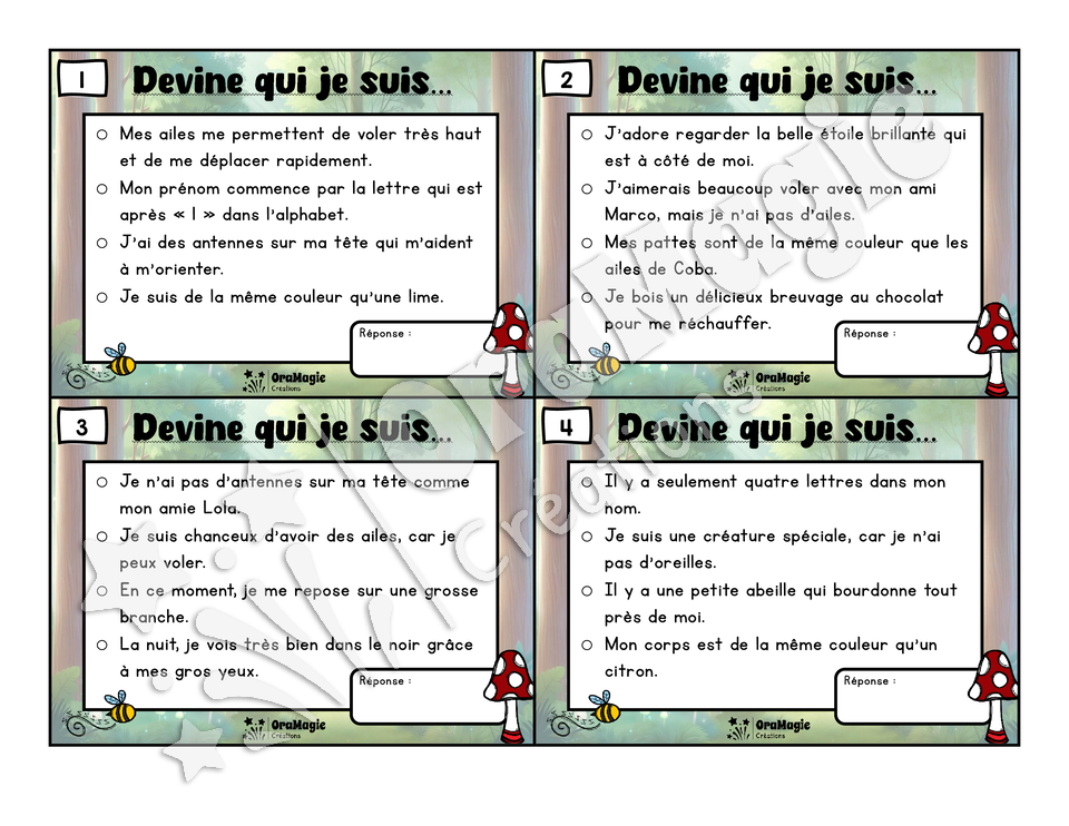 La forêt magique - Compréhension de lecture