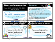 Cartes à tâches - Mon verbe en cartes - Verbes AIMER, ALLER, AVOIR, ÊTRE, FINIR présent de l'indicatif - 3e et 4e année.pdf