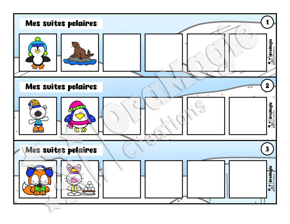 Mes suites polaires - Suites logiques - Monde polaire