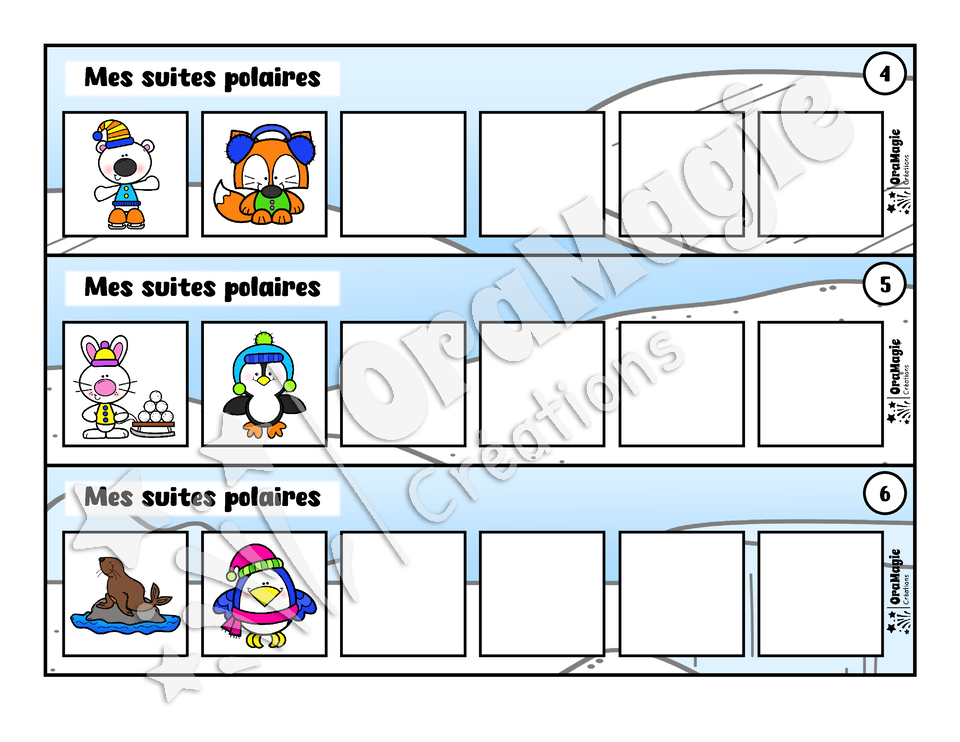 Mes suites polaires - Suites logiques - Monde polaire