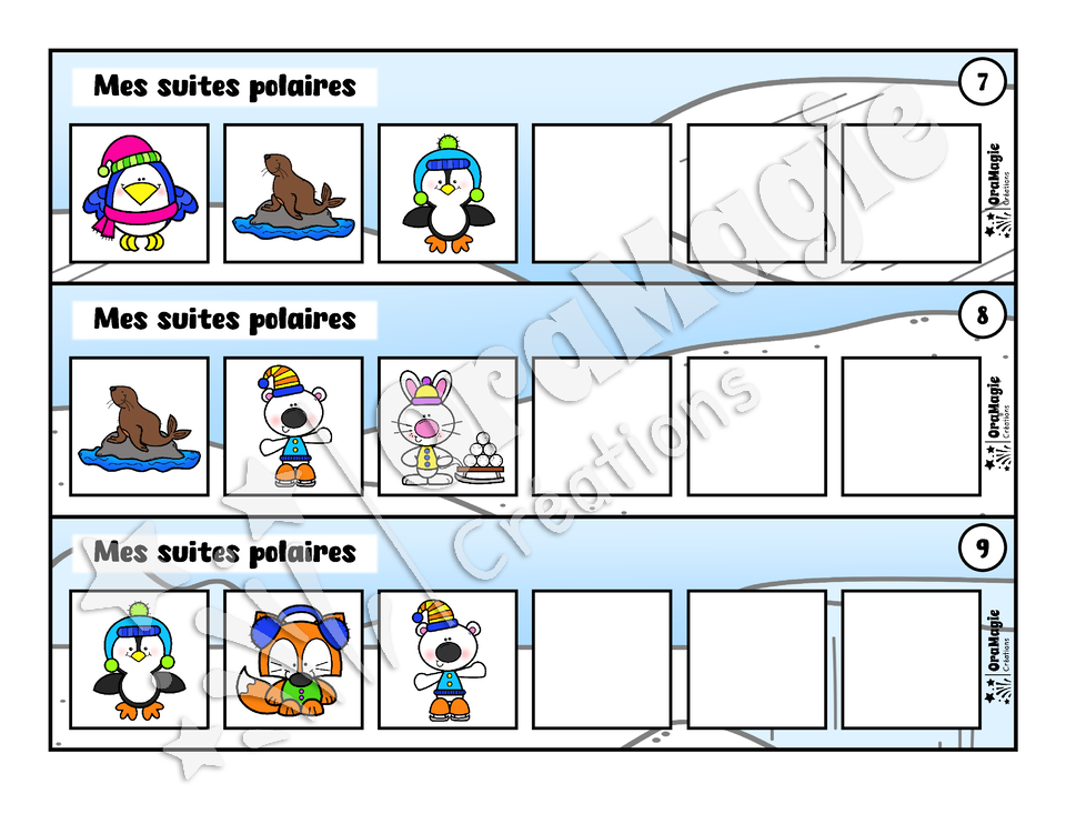Mes suites polaires - Suites logiques - Monde polaire
