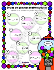 Boules de gommes mathématiques - 3e et 4e années - Nombre manquant.pdf