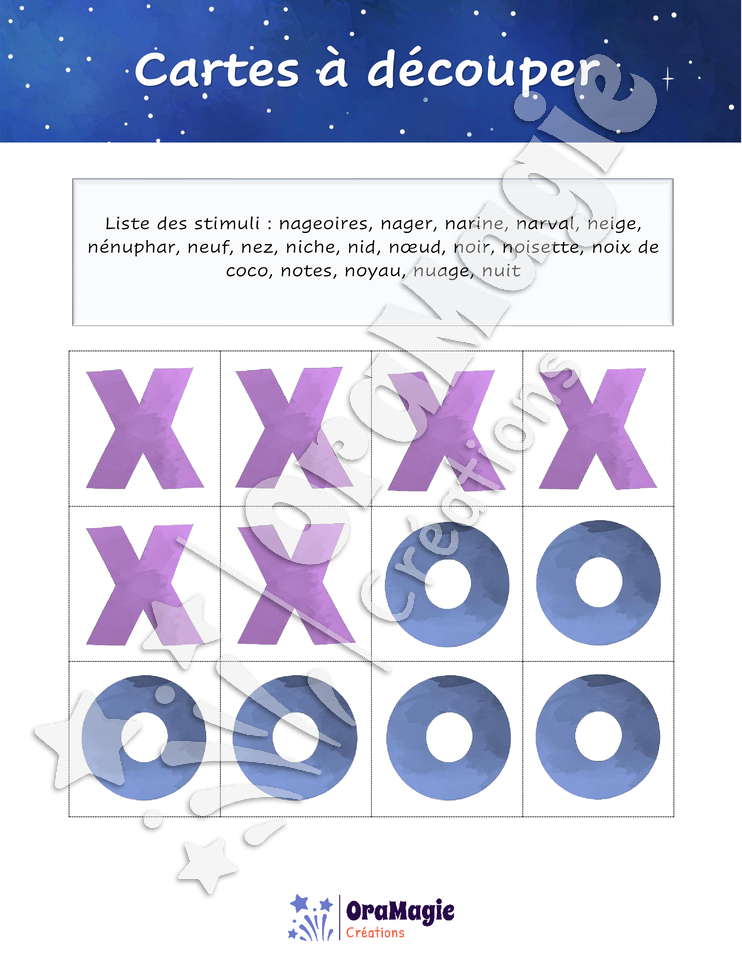 Tic-tac-toe du son -n- position initiale