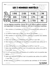 Les 2 nombres mystères - Le magicien - Valeurs de positions - 3 année.pdf