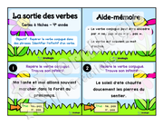 Cartes à tâches - La sortie des verbes  - Repérer le verbe conjugué dans une phrase - 4e année.pdf