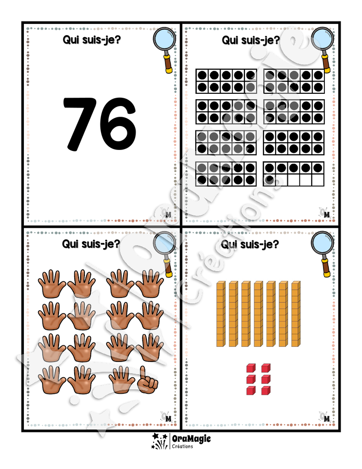 Le détective des nombres 76 à 100 - Qui suis-je?