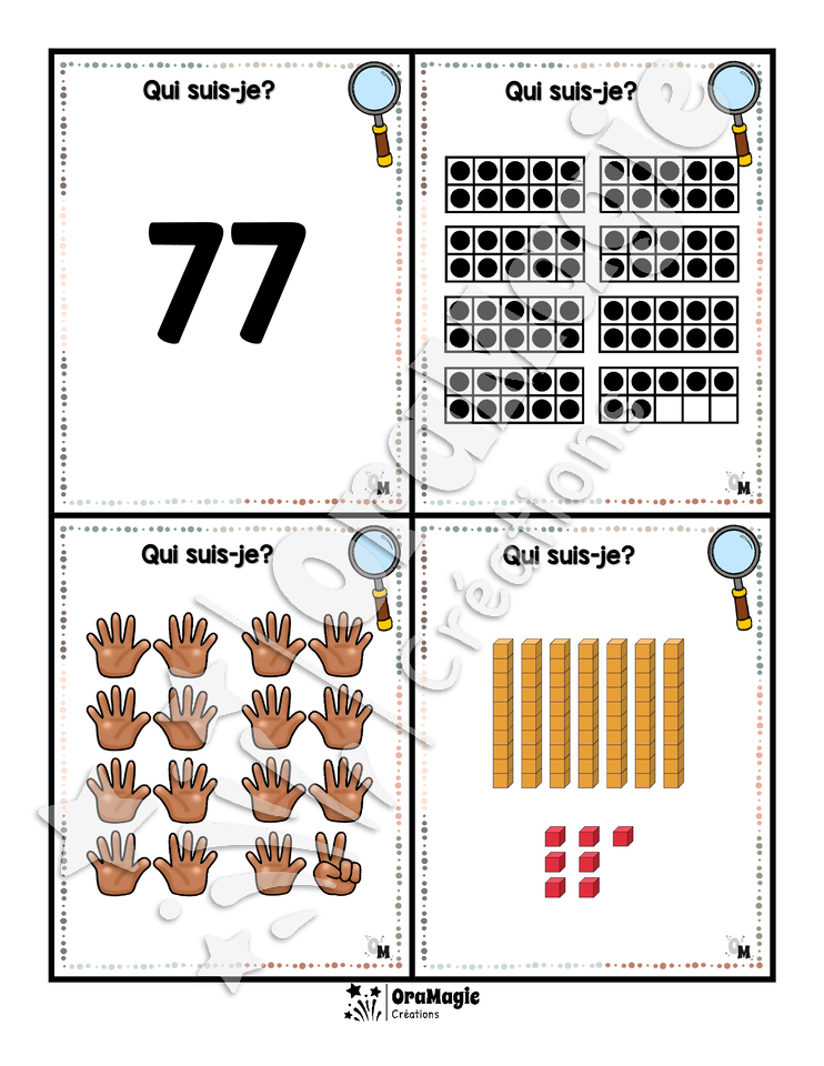 Le détective des nombres 76 à 100 - Qui suis-je?