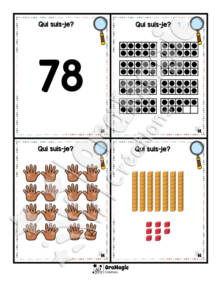 Le détective des nombres 76 à 100 - Qui suis-je?