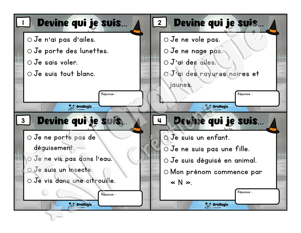 Soirée d'Halloween - Compréhension de lecture - 1re année