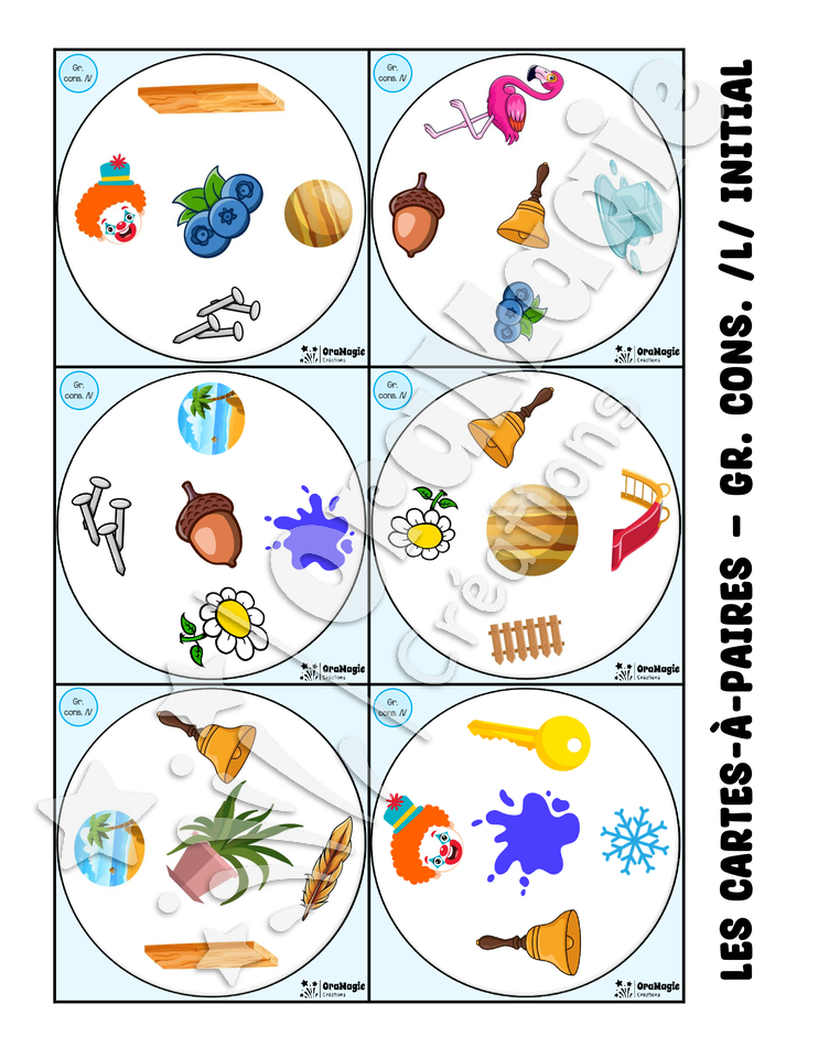Les cartes-à-paires - Phonologie - gr. cons. -l- initial